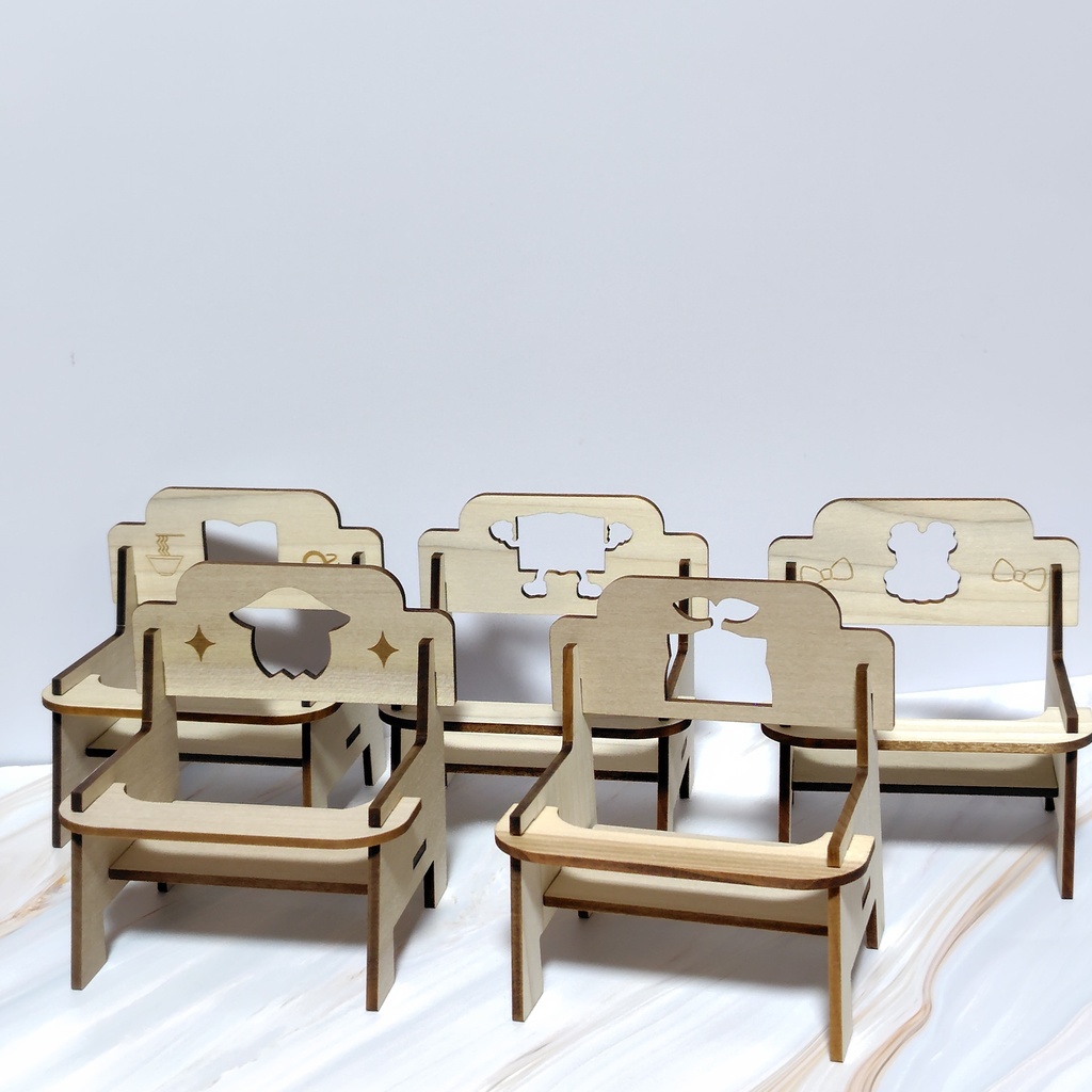 ぬいぐるみ用 ウッドチェア