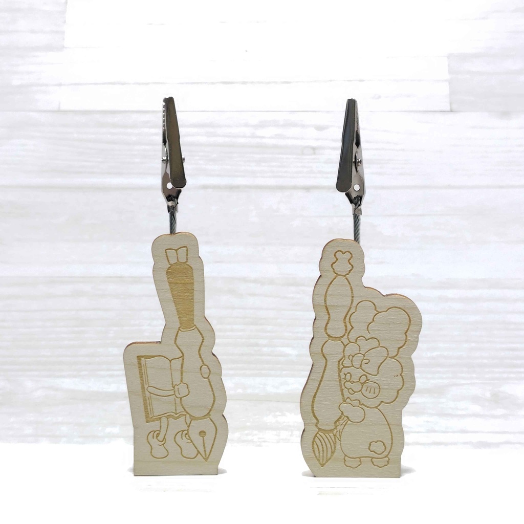 【非公式】うさぶー&ぶく ウッドキーホルダー / マグネット
