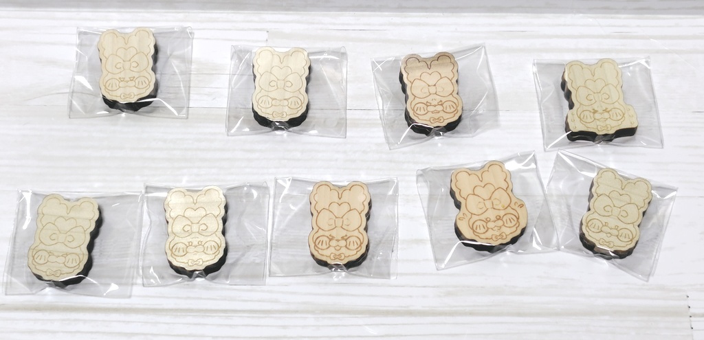 【非公式】うさぶー&ぶく ウッドキーホルダー / マグネット