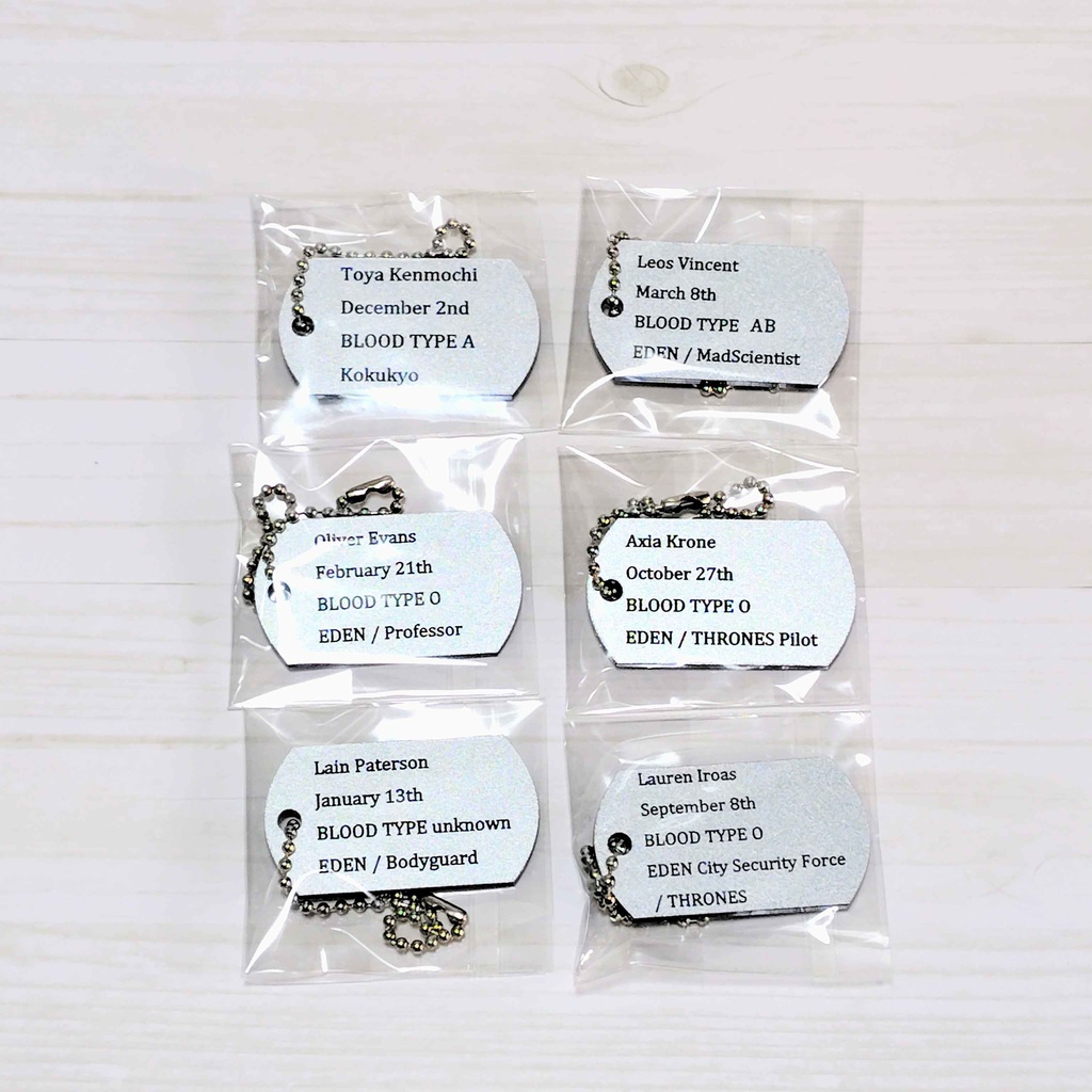 【非公式】ドッグタグ風アクリルキーホルダー