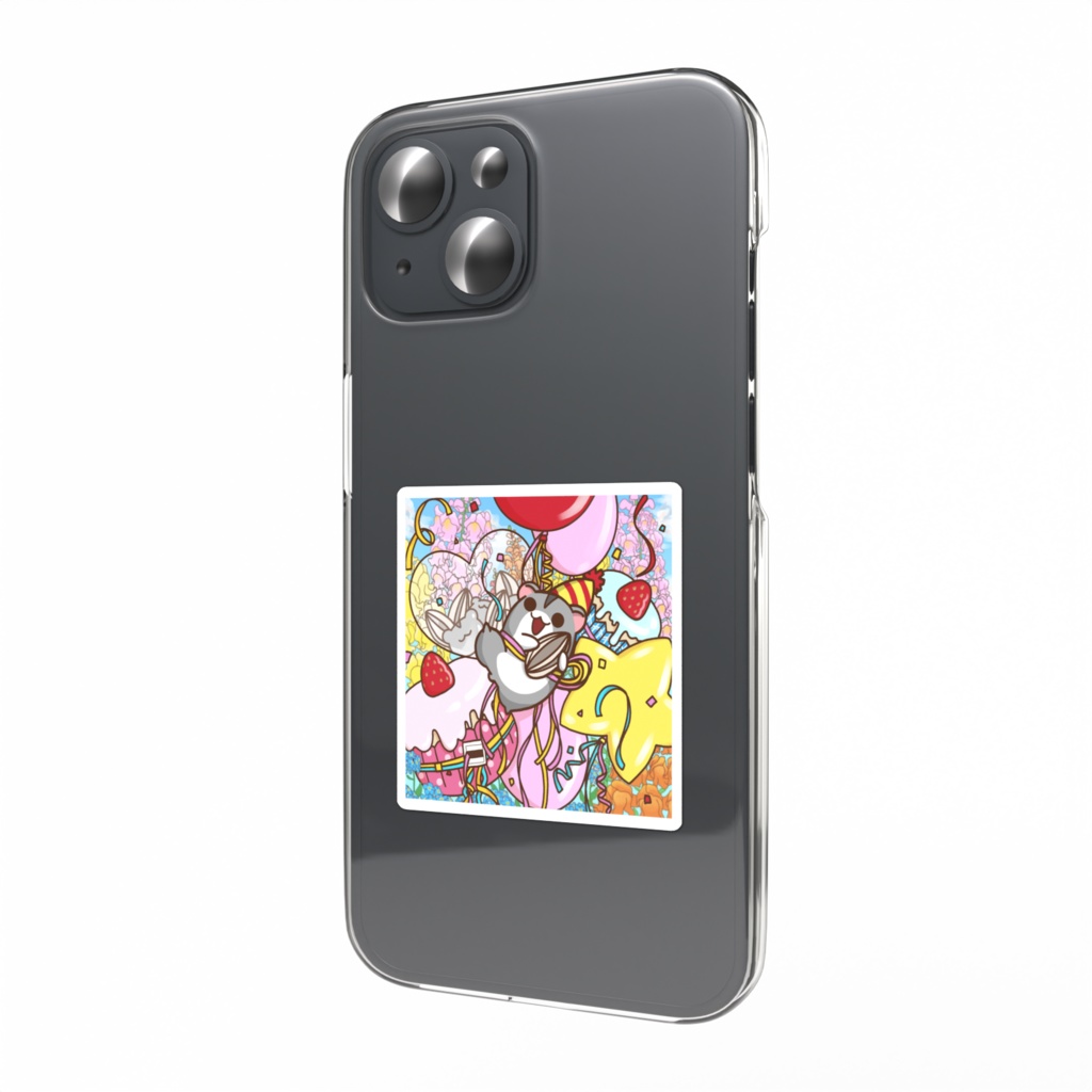 【期間限定】春伶生誕祭 2026 進化前ハムスター 正方形(全体) スマホステッカー(通常)