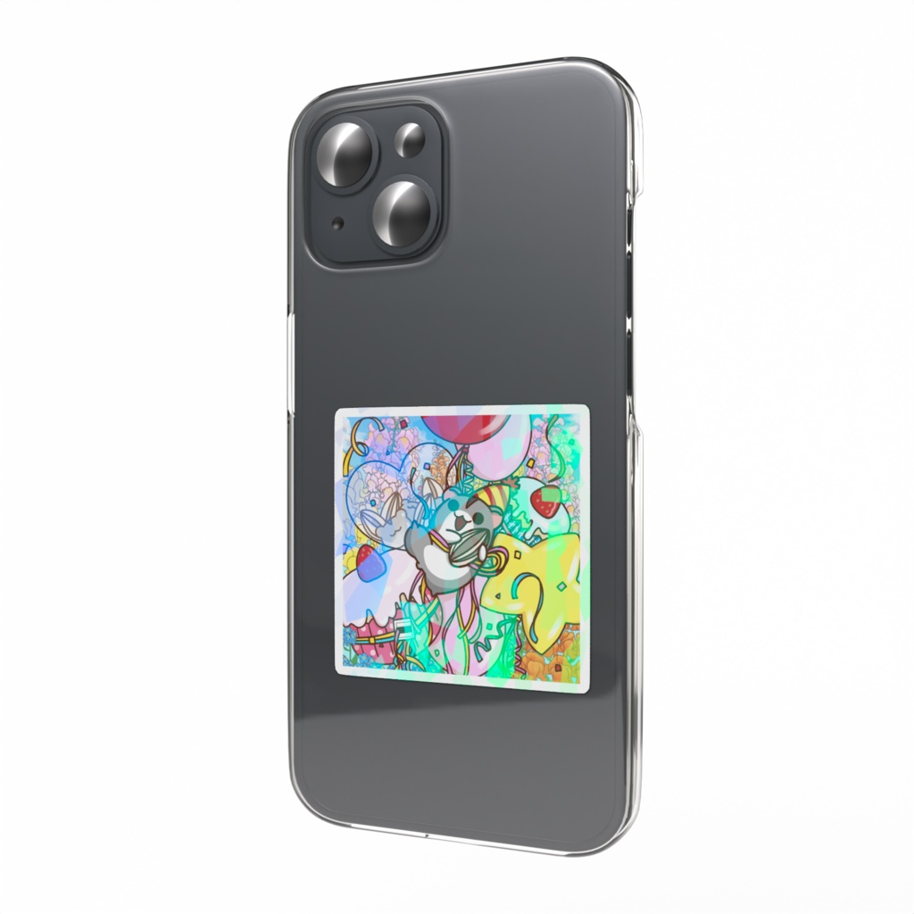 【期間限定】春伶生誕祭 2026 進化前ハムスター 正方形(全体) スマホステッカー(ホログラム)