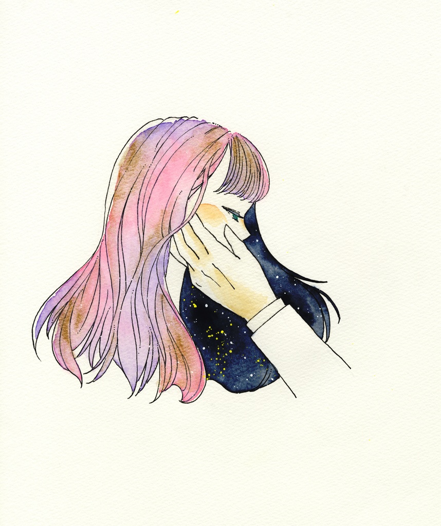 原画・額装あり『星空をもつ少女』