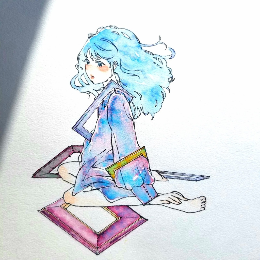 原画・額装あり『とおく』