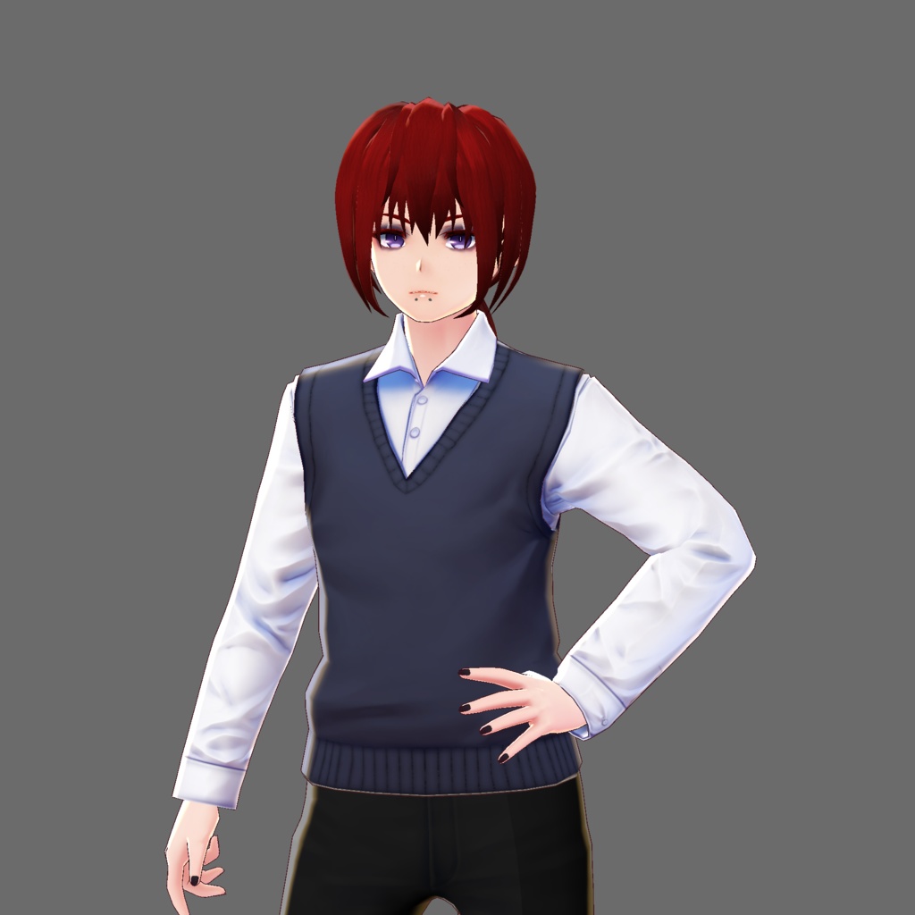[Vroid] Low Ponytail Hair Preset