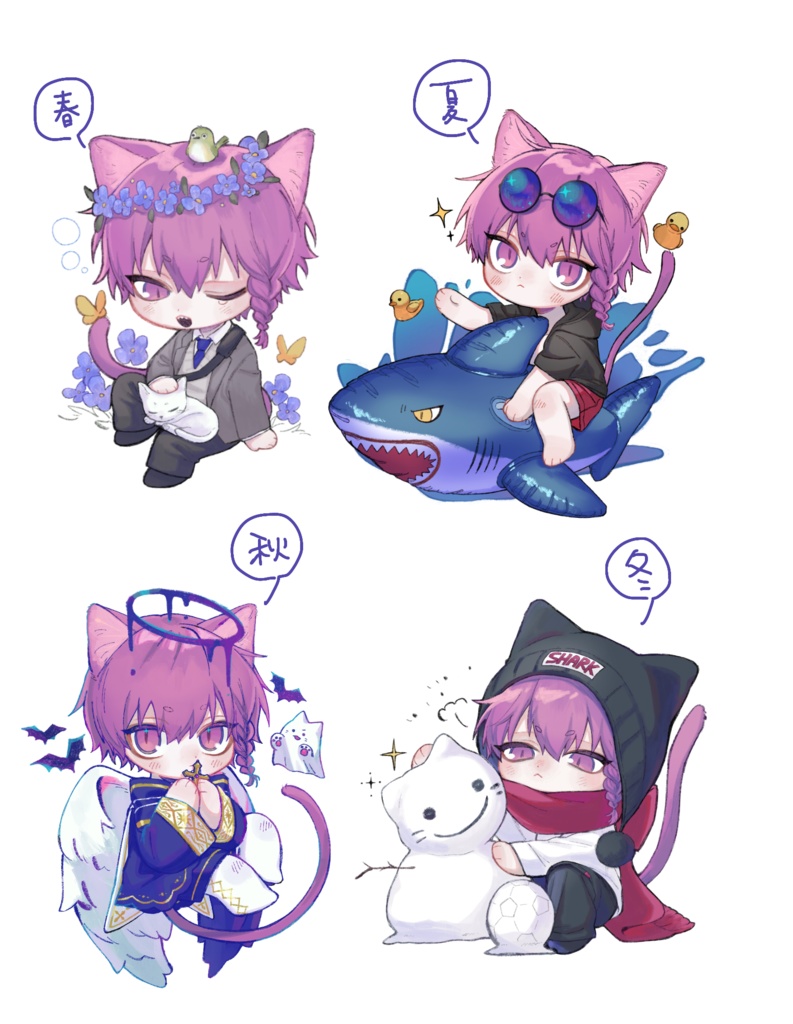 【非公式】春夏秋冬らんぜねこアクキー