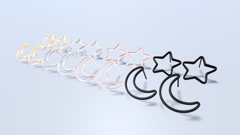 Star Moon Earring