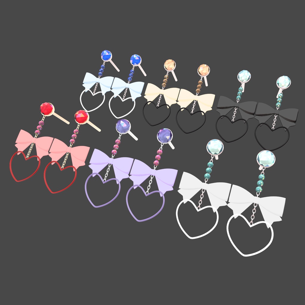 HeartRibbon_Earring(Free)