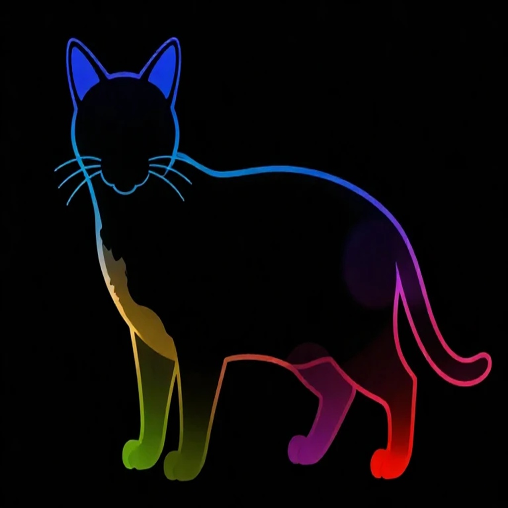 猫のシルエット素材｜背景透過PNG｜商用利用可