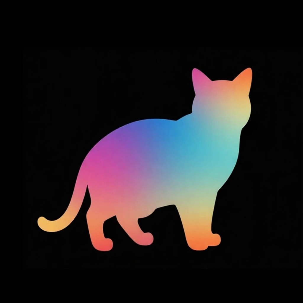 猫のシルエット素材｜背景透過PNG｜商用利用可