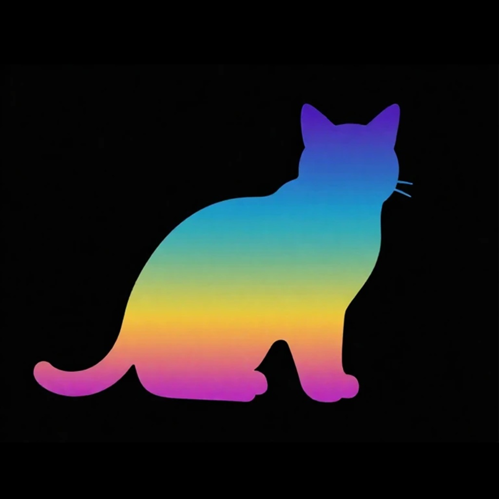 猫のシルエット素材｜背景透過PNG｜商用利用可