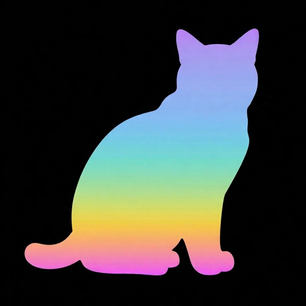 猫のシルエット素材｜背景透過PNG｜商用利用可