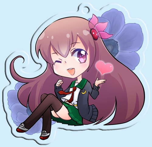 如月アクリルキーホルダー