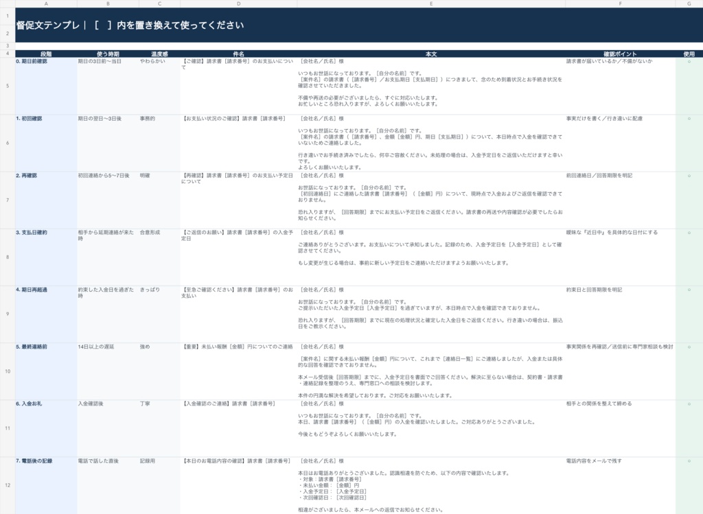 【無料】フリーランス向け｜入金確認メールテンプレート3種