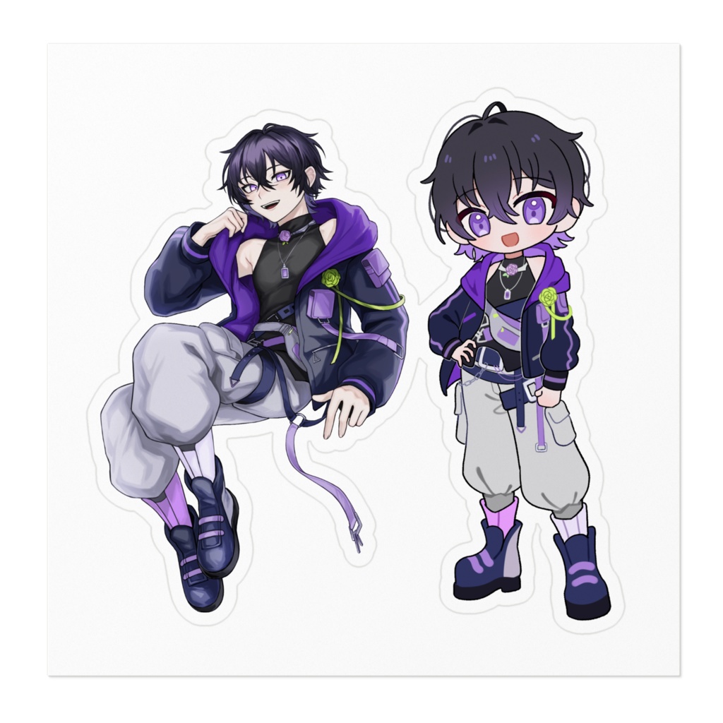 くろばらステッカー