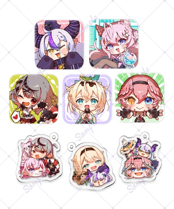 秘密結社holoX スクエア缶バッジ