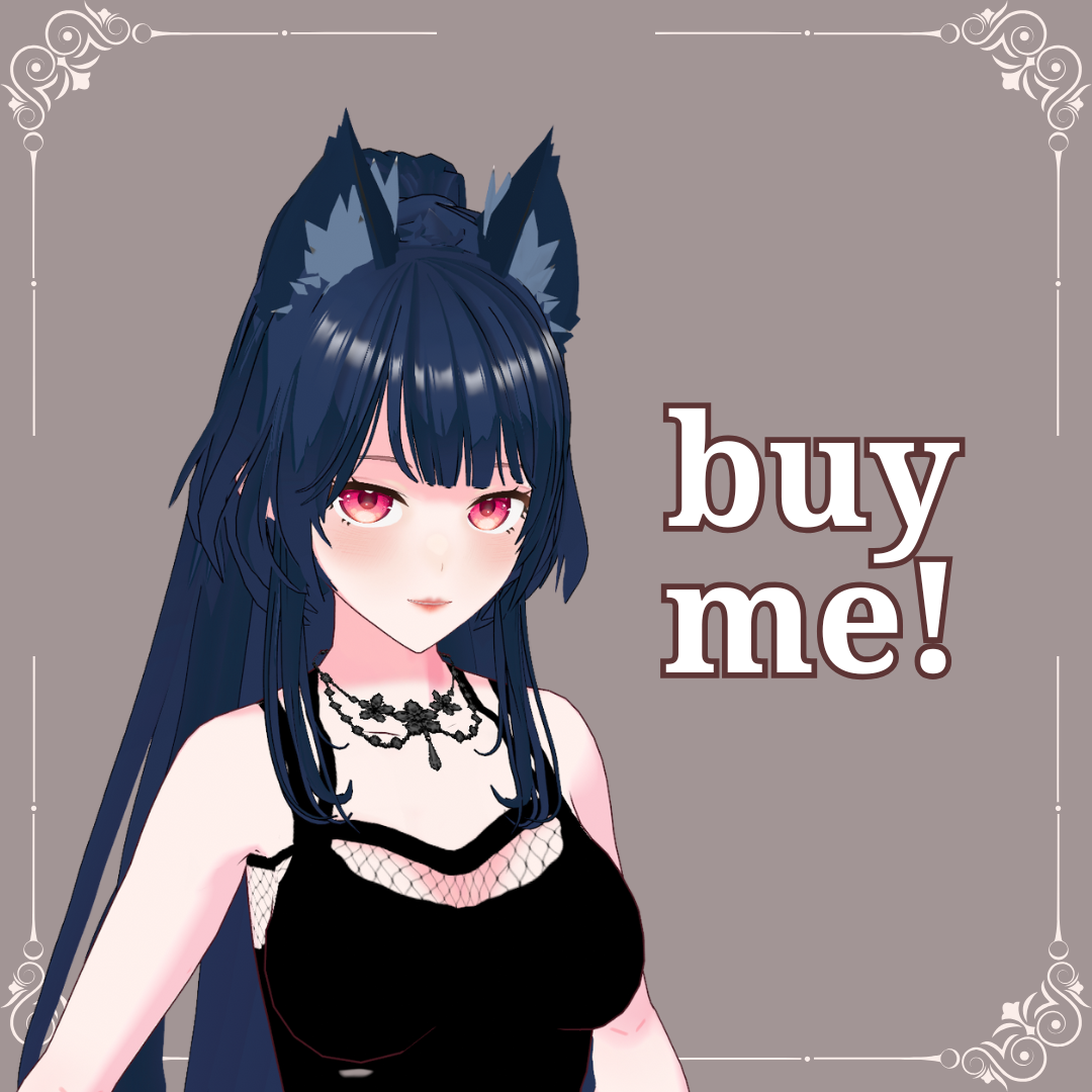 VROID/Vtuber | Emskie 🖤 - Softly 3D by Thea - BOOTH