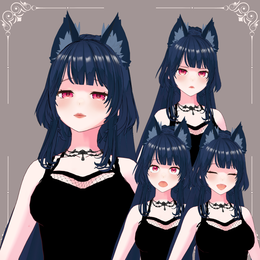VROID/Vtuber | Emskie 🖤 - Softly 3D by Thea - BOOTH