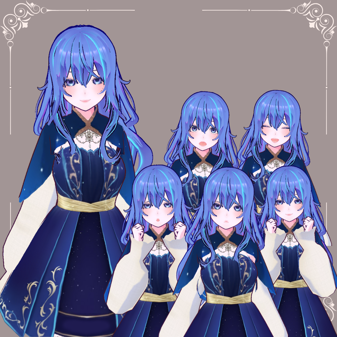 3D VROID/Vtuber | Lunara 🌙 - Softly 3D by Thea - BOOTH