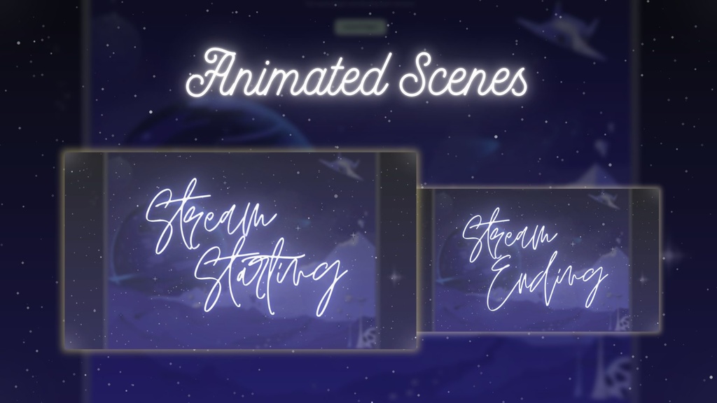 [ STREAM OVERLAY 配信レイアウト ] - Lunar Glow Overlay Stream Set (Youtube ...