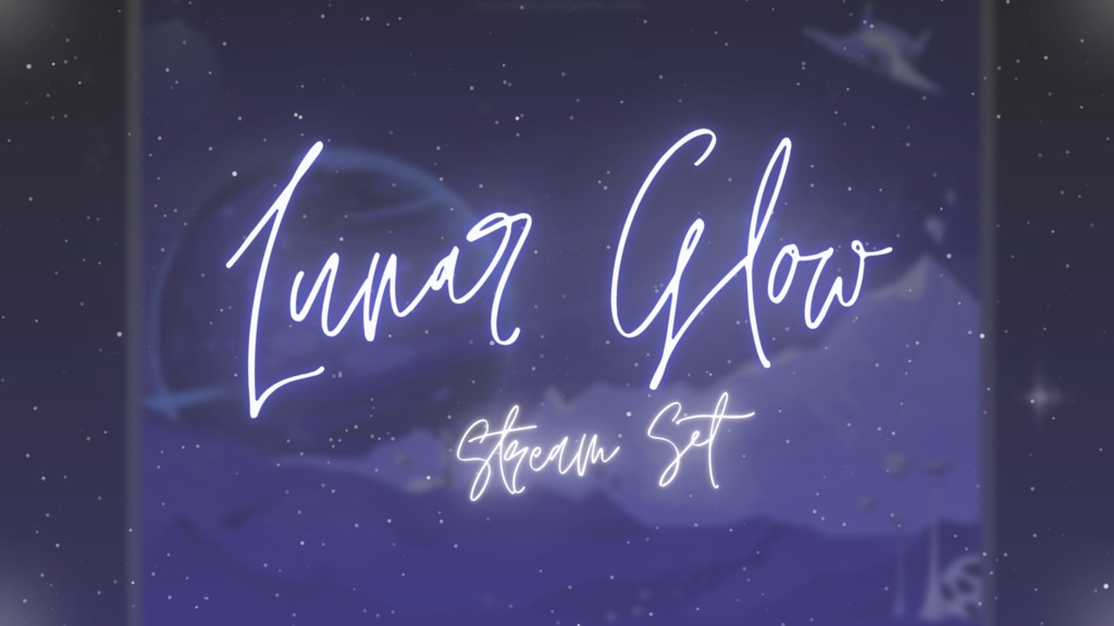[ STREAM OVERLAY 配信レイアウト ] - Lunar Glow Overlay Stream Set (Youtube, TikTok, Twitch, Facebook, OBS, Streamlabs)