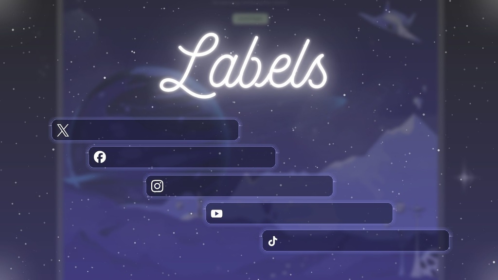 [ STREAM OVERLAY 配信レイアウト ] - Lunar Glow Overlay Stream Set (Youtube ...