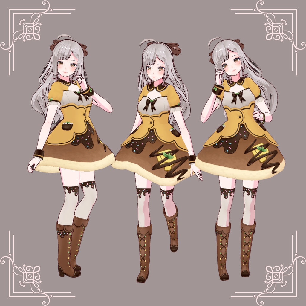 [3D Model, VROID, Vtuber] - Moka 🍫 - Softly 3D by Thea - BOOTH