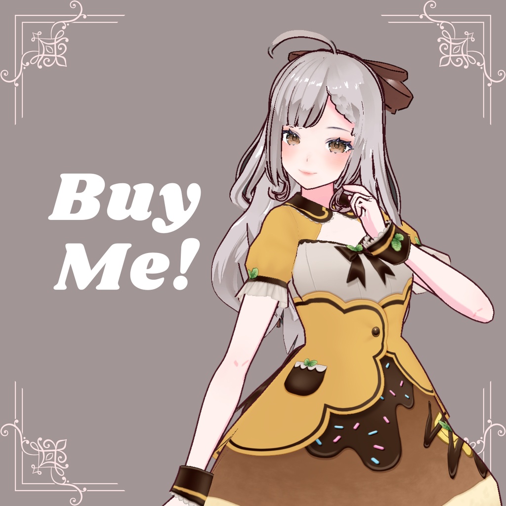 [3D Model, VROID, Vtuber] - Moka 🍫  - Softly 3D by Thea - 6/6