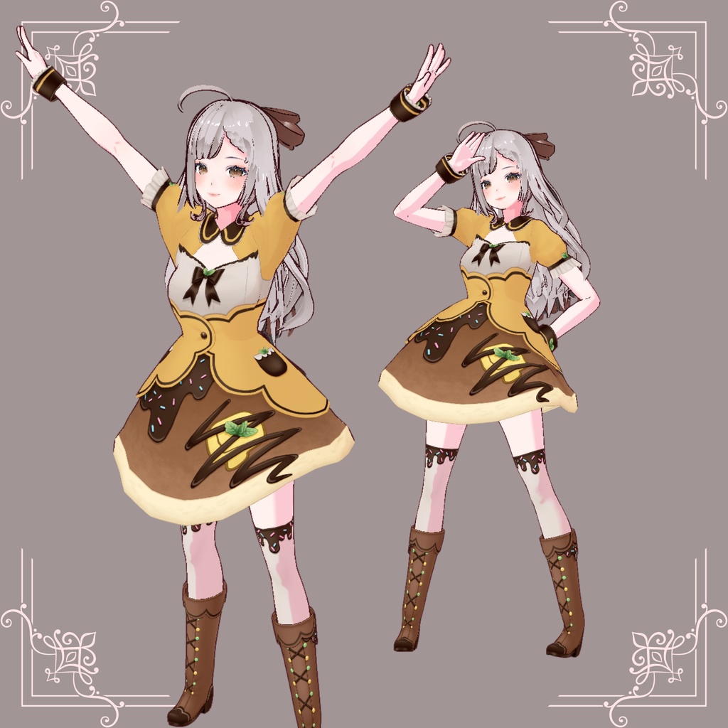 [3D Model, VROID, Vtuber] - Moka 🍫 - Softly 3D by Thea - BOOTH