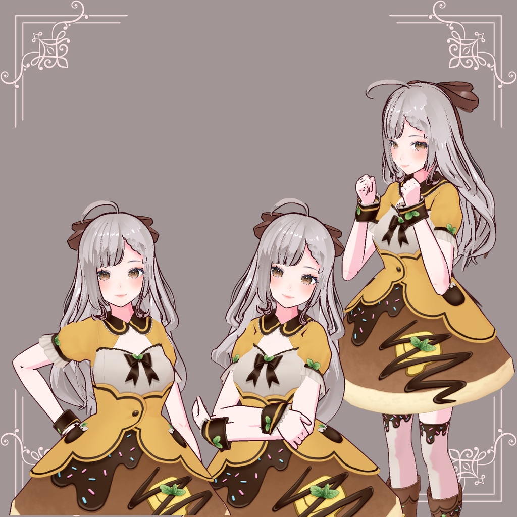 [3D Model, VROID, Vtuber] - Moka 🍫  - Softly 3D by Thea - 2/6