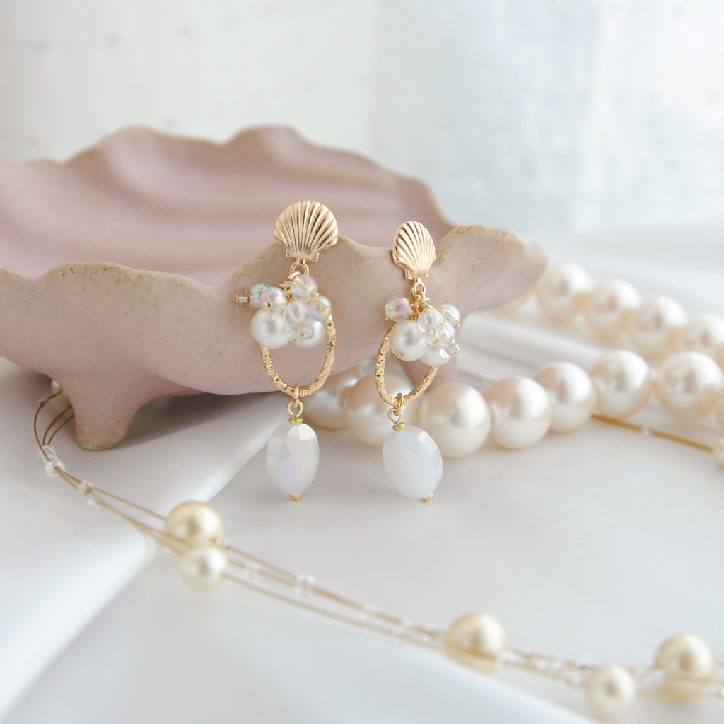 海の宝石のピアス