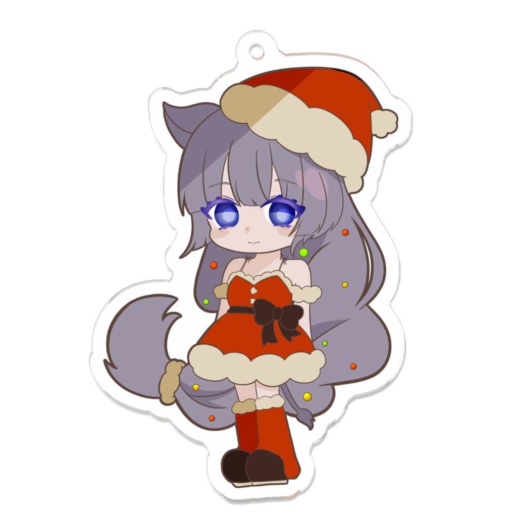 🐗2024紫突めのうXmasアクリルキーホルダー(70mm)