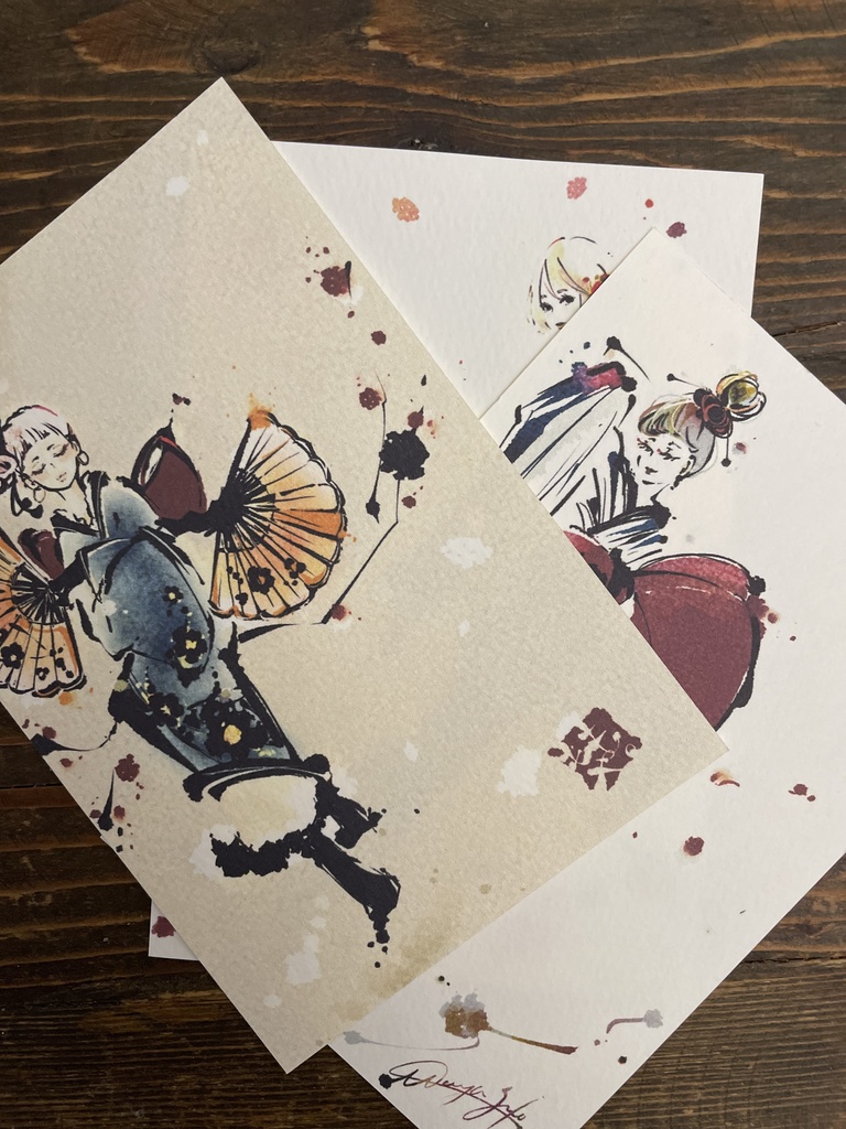 Silent Bloom 01 ー静かに咲くー デジタルアート12点セット ポストカード