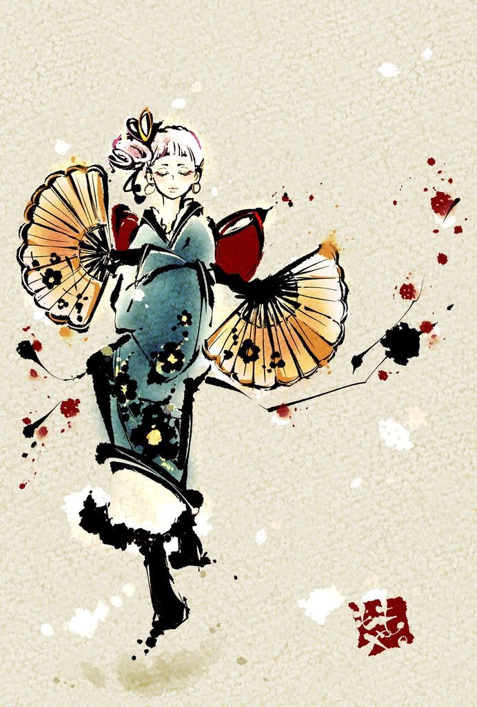 Silent Bloom 01 ー静かに咲くー デジタルアート12点セット ポストカード