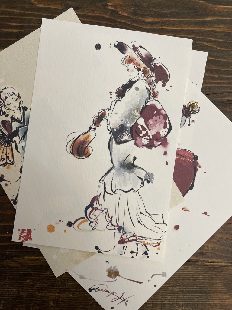 Silent Bloom 01 ー静かに咲くー デジタルアート12点セット ポストカード