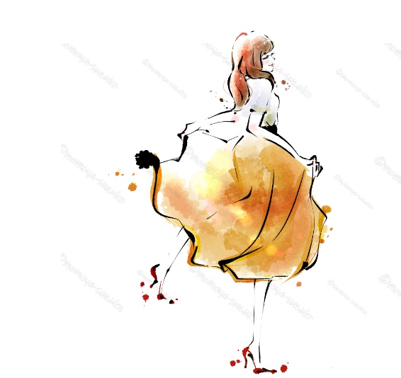 街角のあの子|水彩風ガールズイラストセット(12点)|透過PNG