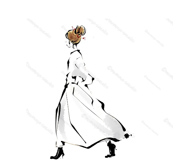 街角のあの子|水彩風ガールズイラストセット(12点)|透過PNG