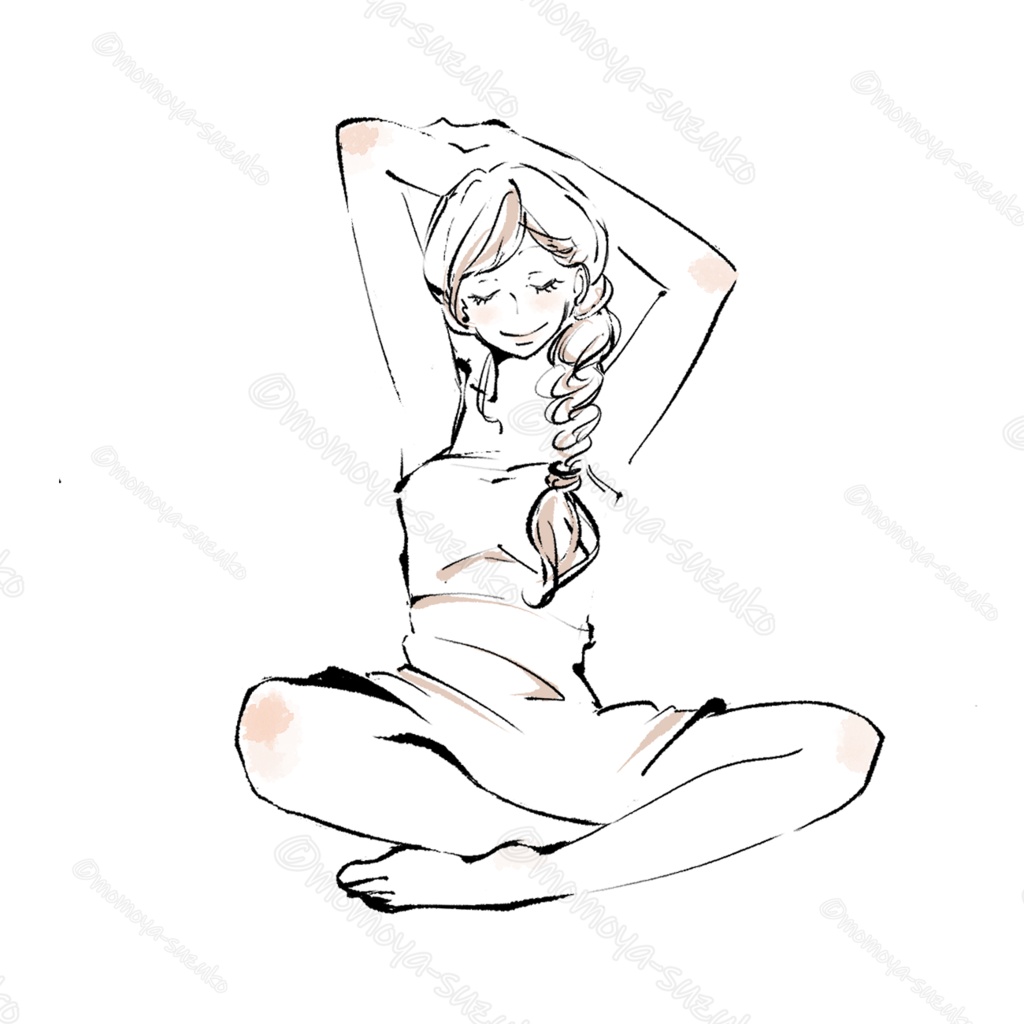 Beauty & Wellness Series》女性イラストセット(12点)|水彩タッチ・美容×セルフケア・透過PNG