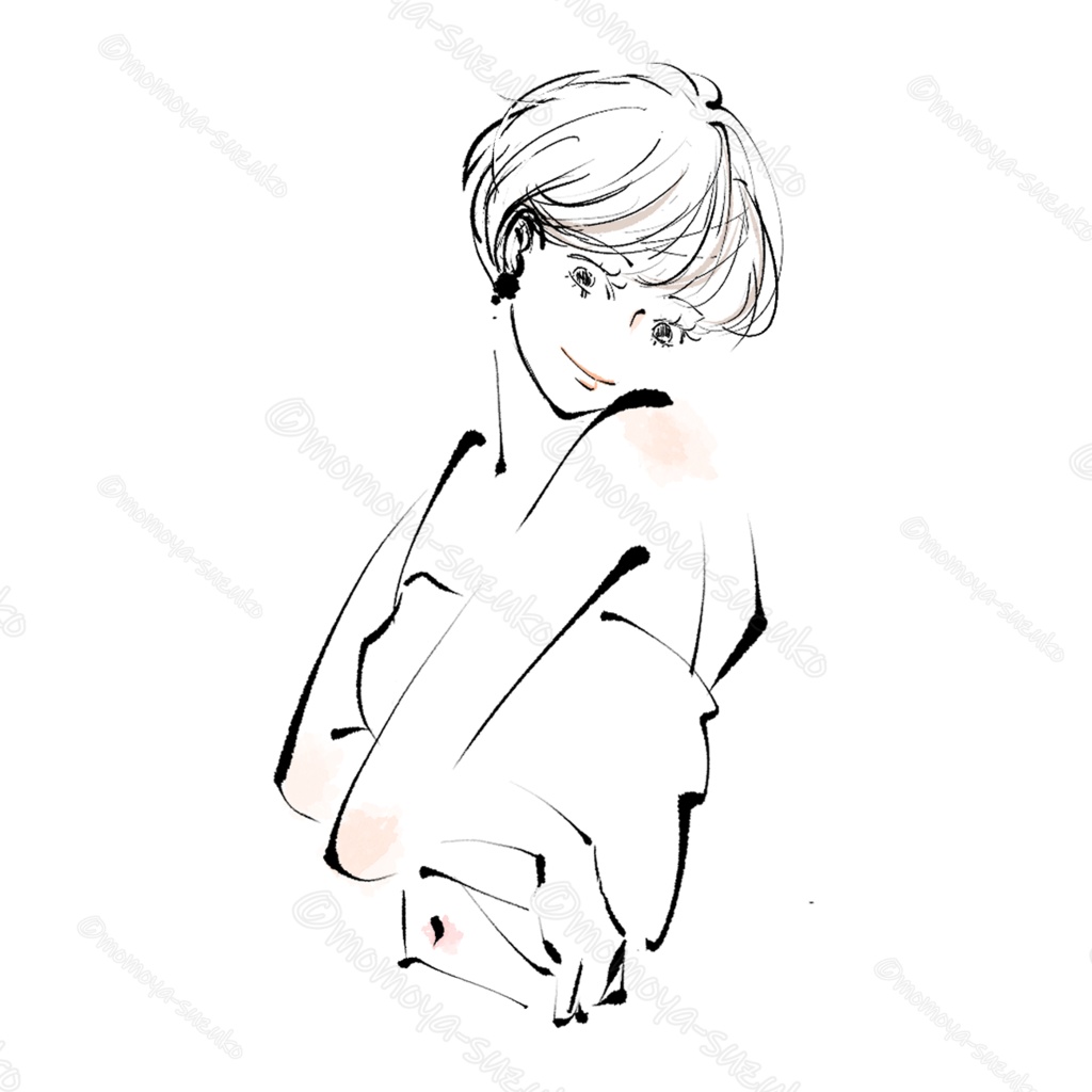 Beauty & Wellness Series》女性イラストセット(12点)|水彩タッチ・美容×セルフケア・透過PNG