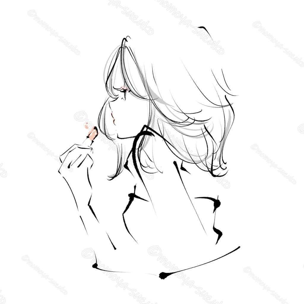 Beauty & Wellness Series》女性イラストセット(12点)|水彩タッチ・美容×セルフケア・透過PNG