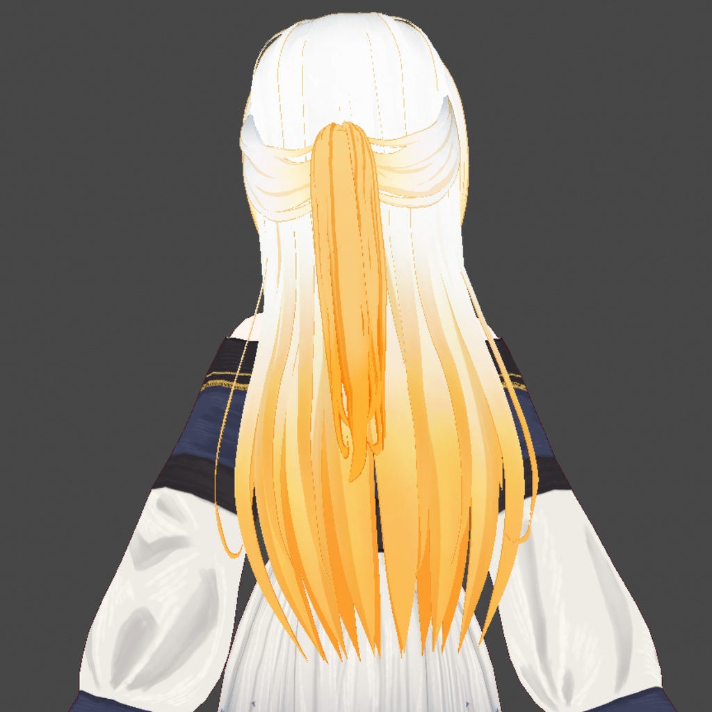 【Vroid】white yellow long hair