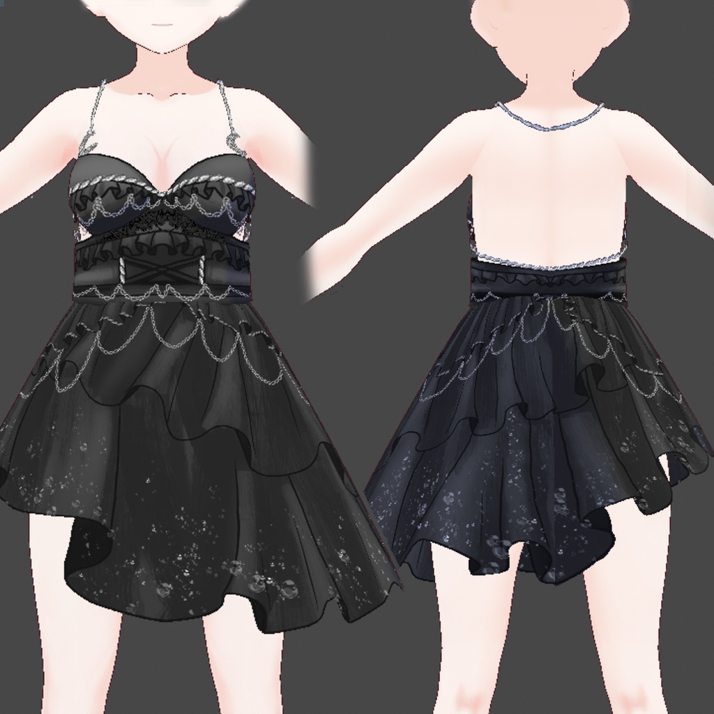 【Vroid】Shadow Grace Dress
