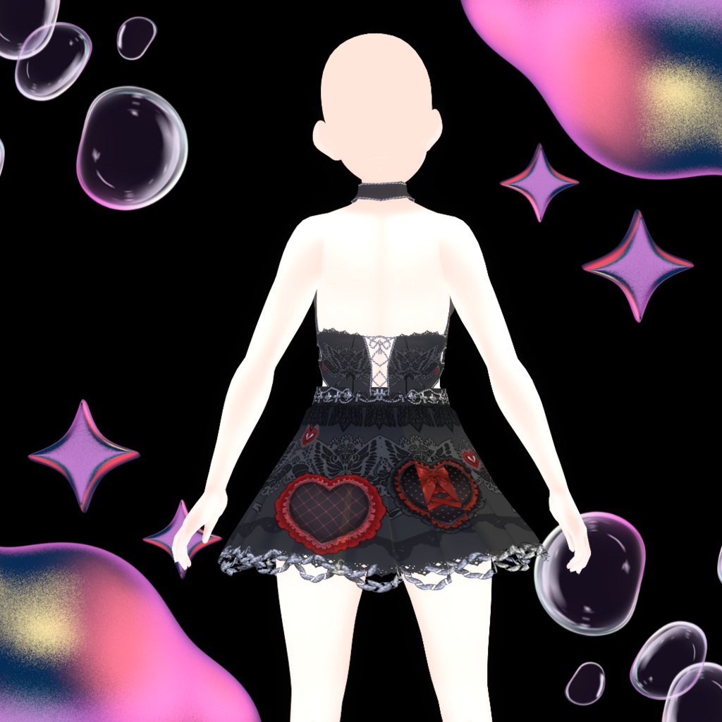 【Vroid】Heart's Desire Dress