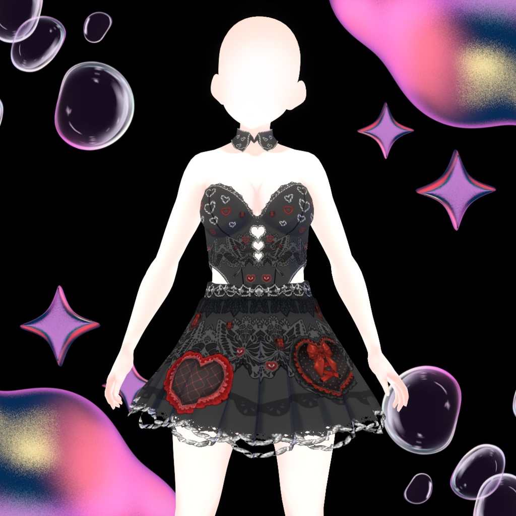 【Vroid】Heart's Desire Dress