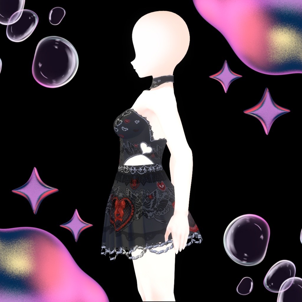 【Vroid】Heart's Desire Dress