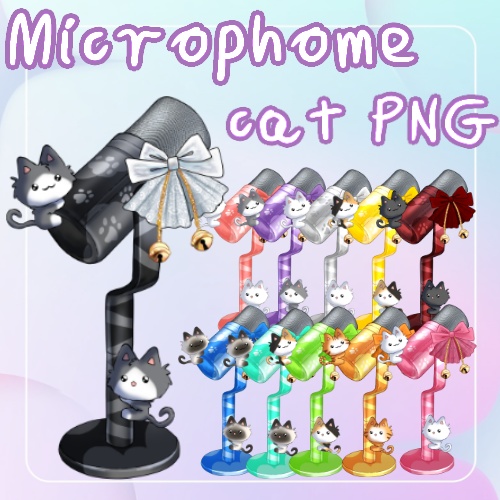 【Vtuber Assets】Cat microphone png