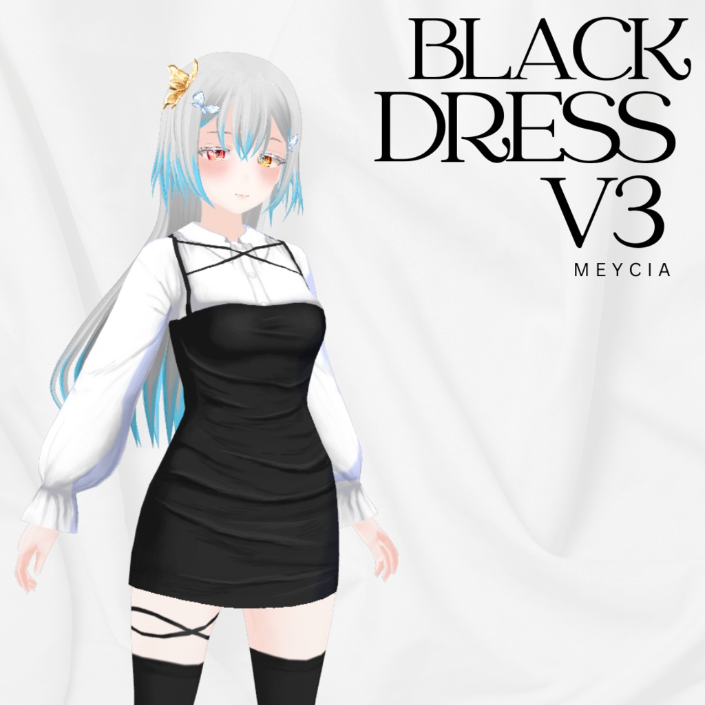 【Vroid】black dress v3