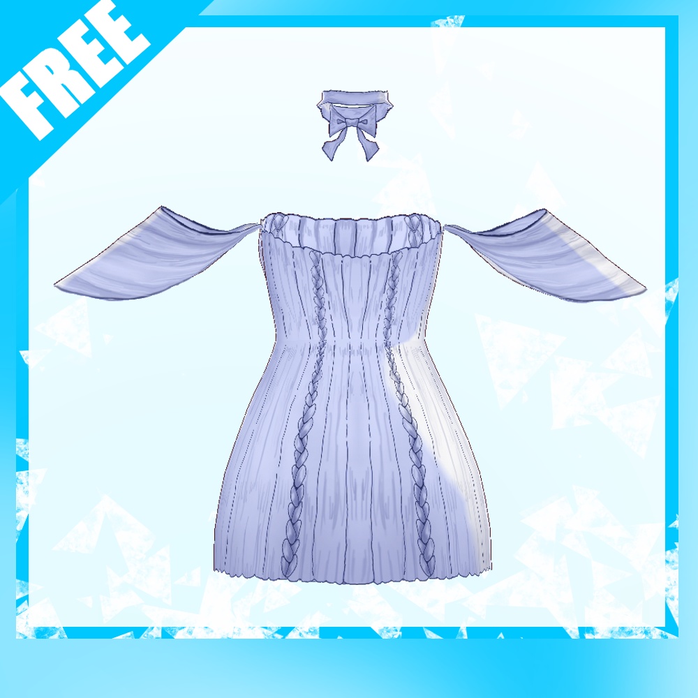 【Vroid】cloud white dress