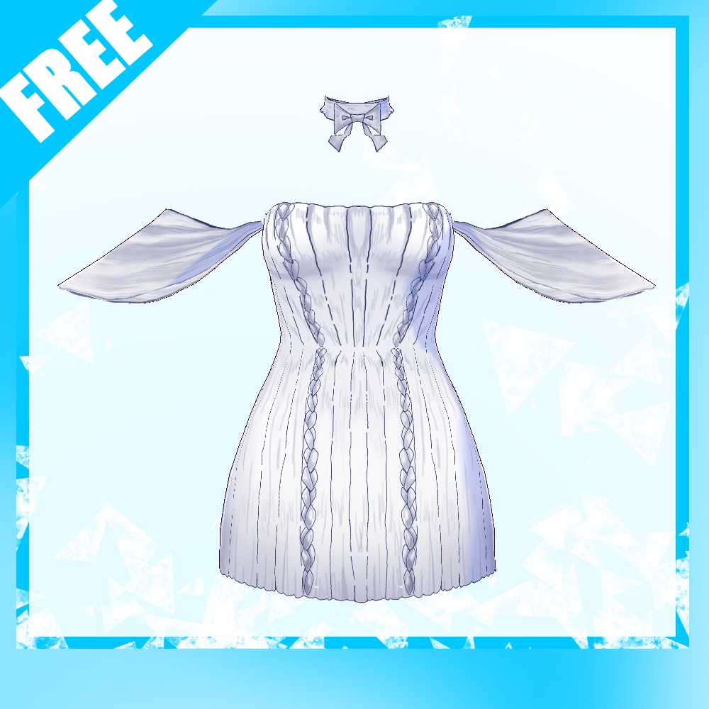 【Vroid】cloud white dress