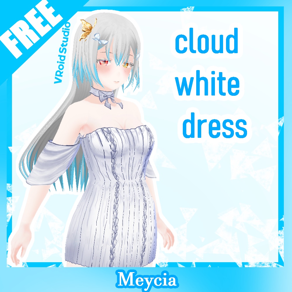 【Vroid】cloud white dress